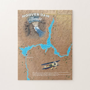 Quebra-cabeça Mapa do Hoover Dam Nevada