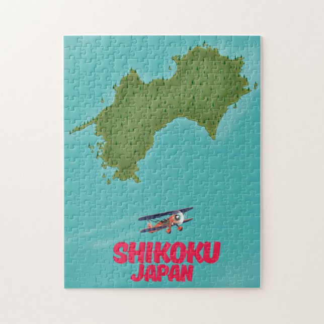 Quebra-cabeça Mapa do Japão Shikoku (Vertical)