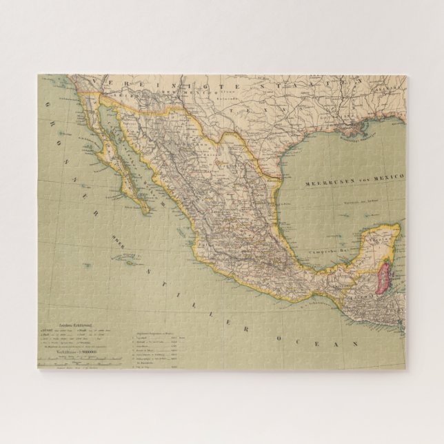 Quebra-cabeça Mapa do México (Horizontal)