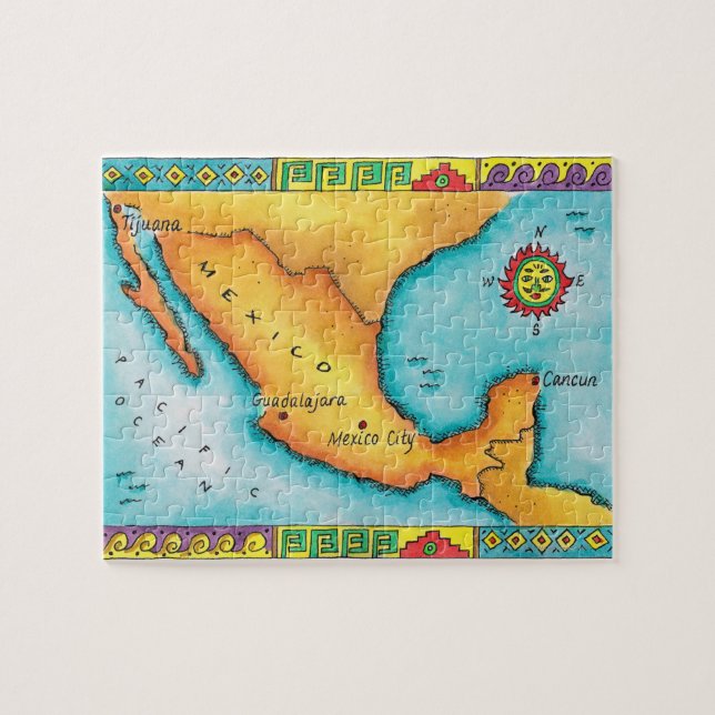 Quebra-cabeça Mapa do México (Horizontal)