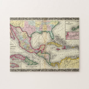 Quebra-cabeça Mapa Do México, América Central