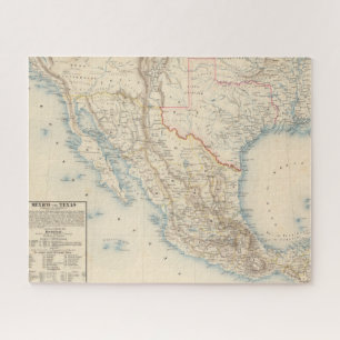 Quebra-cabeça Mapa do México e do Texas