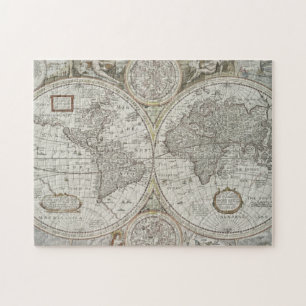 Quebra-cabeça Mapa do mundo 1676
