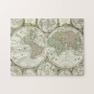 Quebra-cabeça Mapa do mundo 1744