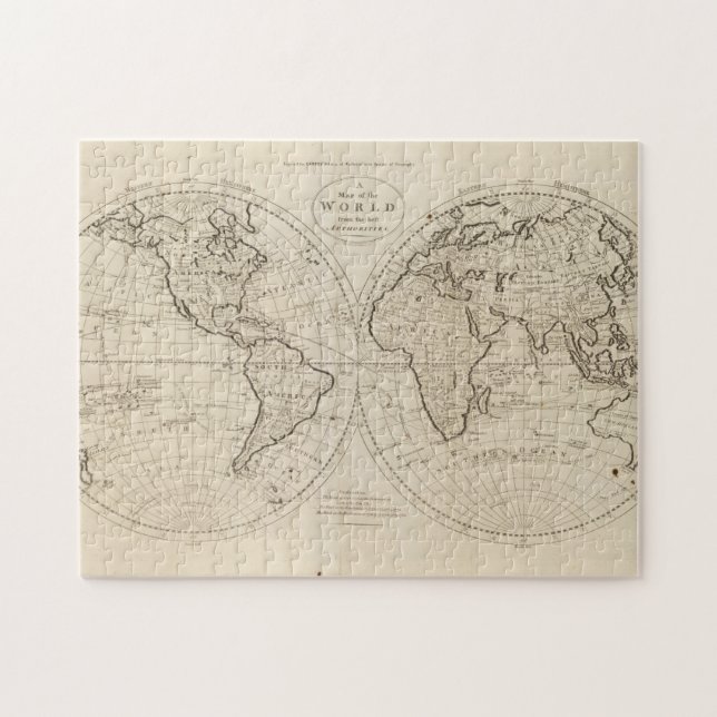 Quebra-cabeça Mapa do Mundo 2 (Horizontal)