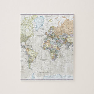 Quebra-cabeça Mapa do mundo clássico