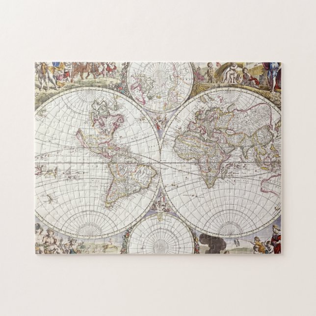 Quebra-cabeça Mapa do mundo do atlas Maior (Horizontal)
