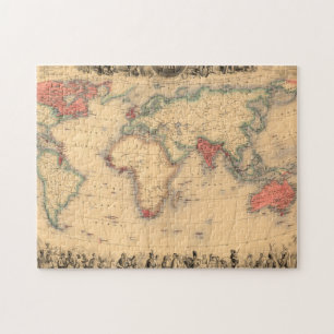 Quebra-cabeça Mapa do mundo que mostra o Império Britânico