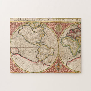 Quebra-cabeça Mapa do Mundo Vintage