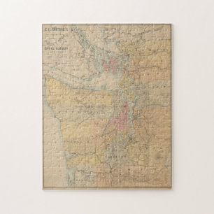 Quebra-cabeça Mapa do Puget Sound (1891)