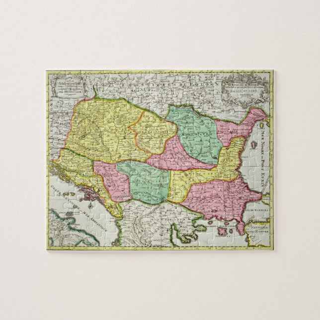 Quebra-cabeça Mapa do reino de Hungria e dos estados que (Horizontal)