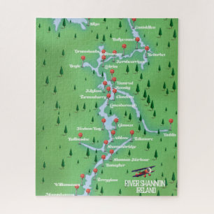 Quebra-cabeça Mapa do rio Shannon Irlanda