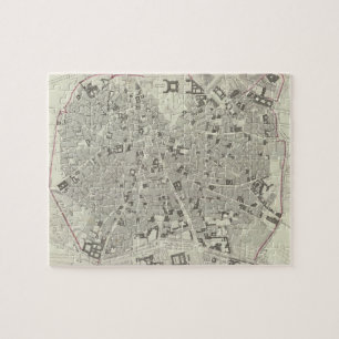 Quebra-cabeça Mapa do vintage da espanha de Madrid (1831)