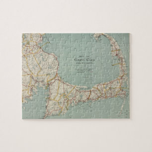 Quebra-cabeça Mapa do vintage de Cape Cod (1917)