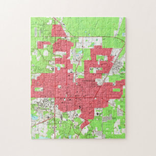 Quebra-cabeça Mapa do vintage de Gainesville Florida (1966) 2