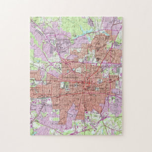 Quebra-cabeça Mapa do vintage de Greensboro North Carolina