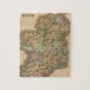 Quebra-cabeça Mapa do vintage de Ireland (1831)