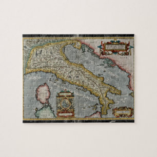 Quebra-cabeça Mapa do vintage de Italia (1584)