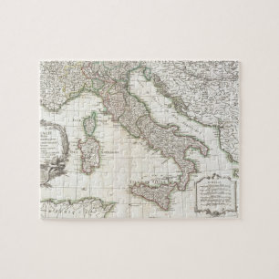 Quebra-cabeça Mapa do vintage de Italia (1770)