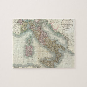 Quebra-cabeça Mapa do vintage de Italia (1799)