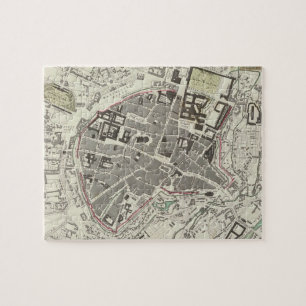 Quebra-cabeça Mapa do vintage de Munich Alemanha (1832)