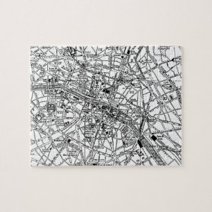 Quebra-cabeça Mapa do vintage de Paris (1911)