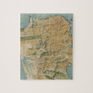 Quebra-cabeça Mapa do vintage de San Francisco (1915)