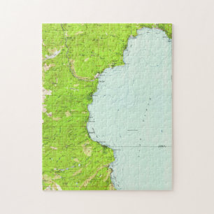 Quebra-cabeça Mapa do vintage de Tahoe Califórnia (1955)