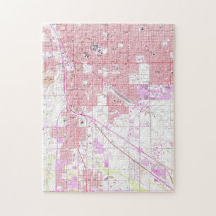 Quebra-cabeça Mapa do vintage de Tucson Arizona (1957)