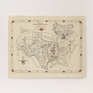 Quebra-cabeça Mapa dos Estados Unidos do Texas
