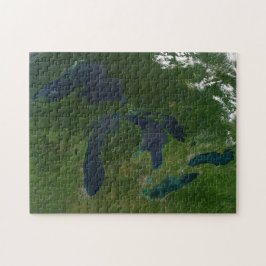 Quebra-cabeça Mapa dos Grandes Lagos.