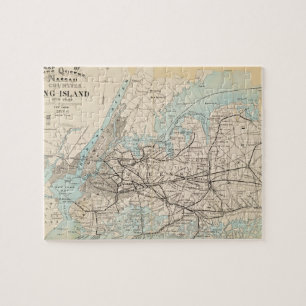 Quebra-cabeça Mapa dos reis, Queens, Long Island