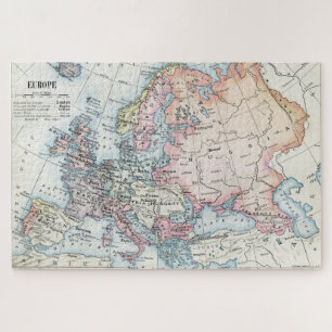 Quebra-cabeça Mapa físico da Europa (1916)
