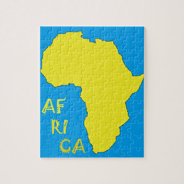 Quebra-cabeça Mapa Funky Yellow Africa (Vertical)