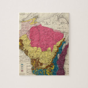 Quebra-cabeça Mapa geológico de Wisconsin