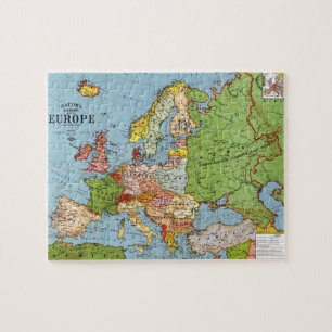 Quebra-cabeça Mapa Geral do Século 20 da Vintage Europa