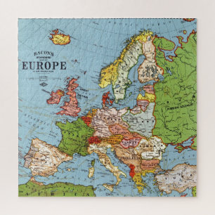 Quebra-cabeça Mapa Geral do Século 20 da Vintage Europa