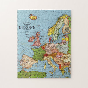 Quebra-cabeça Mapa Geral do Século 20 da Vintage Europa