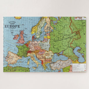 Quebra-cabeça Mapa Geral do Século 20 da Vintage Europa