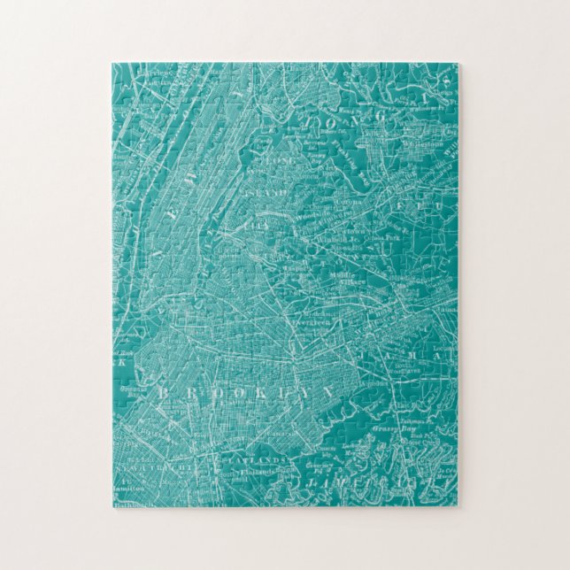 Quebra-cabeça Mapa gráfico de Nova Iorque (Vertical)