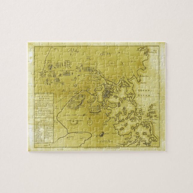 Quebra-cabeça Mapa Histórico da Guerra Revolucionária Americana  (Horizontal)