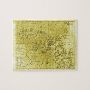 Quebra-cabeça Mapa Histórico de Boston Guerra de Independência d