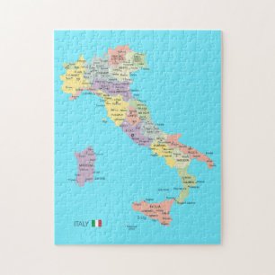 Quebra-cabeça Mapa isolado das regiões italianas