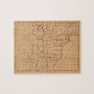 Quebra-cabeça Mapa Manuscrito Vintage dos Estados Unidos (1820)