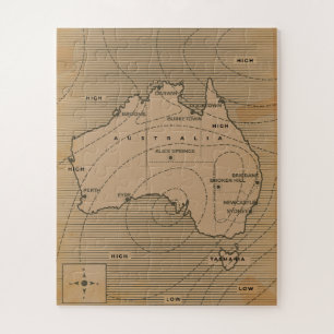 Quebra-cabeça Mapa meteorológico da Austrália