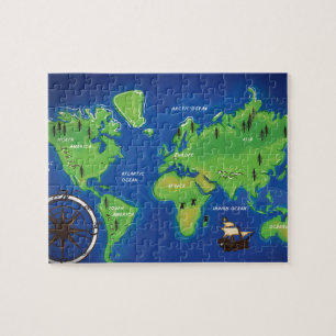 Quebra-cabeça Mapa Mundial