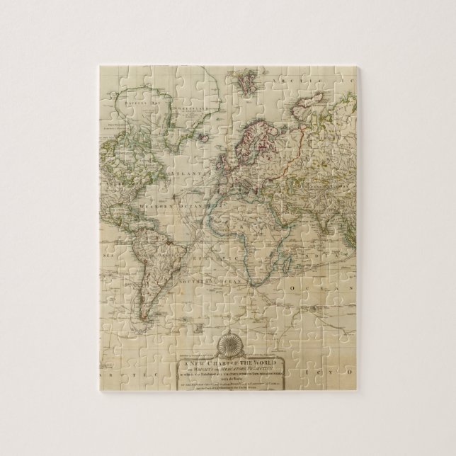 Quebra-cabeça Mapa Mundial Colorido (Vertical)