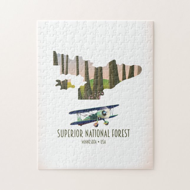 Quebra-cabeça Mapa nacional superior de colheita de Minnesota (Vertical)