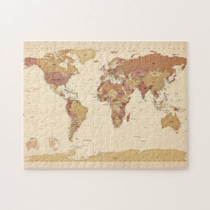 Quebra-cabeça Mapa político do mapa do mundo