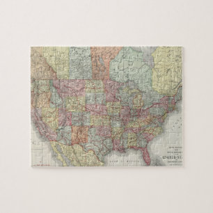 Quebra-cabeça Mapa rodoviário antigo dos estados unidos da améri